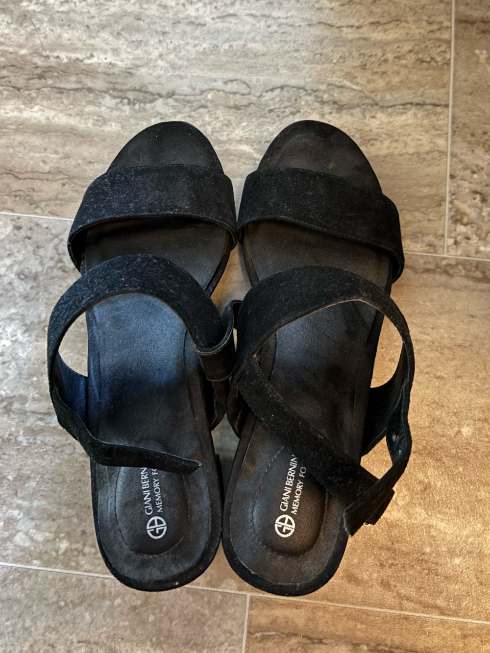 Black Suede Women’s Strappy Sandals